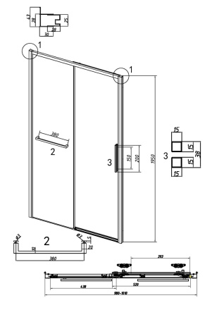 Душевая дверь Grossman Style 100.K33.05.100.10.02 100х195 стекло текстурное профиль хром